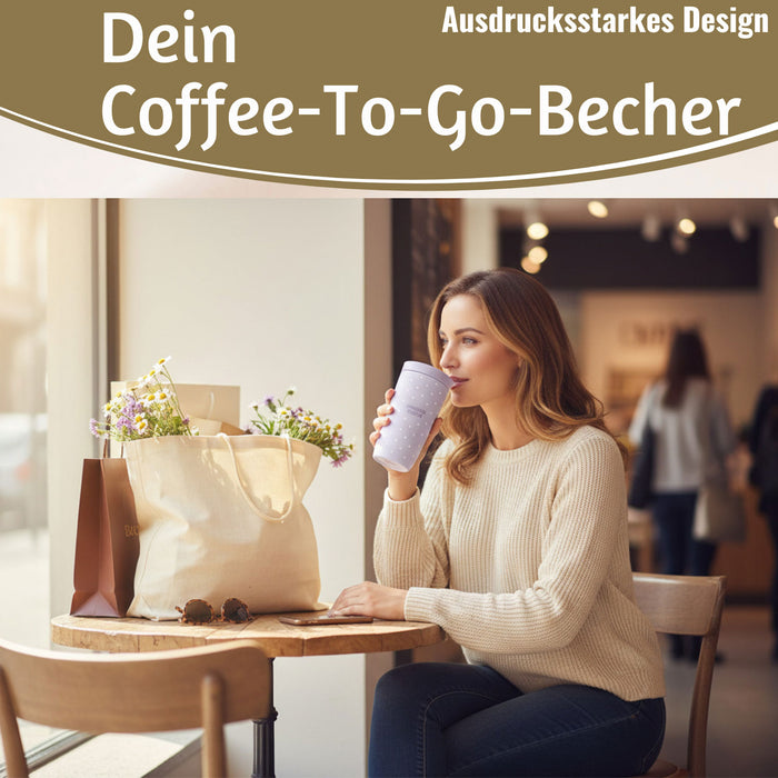 KI-generiertes Bild,Edelstahl Thermobecher 350ml Lieblingsbecher Coffee to Go Becher Kaffeebecher Tee