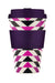 KI-generiertes Bild,Ecoffee Cup 400ml Pink Polka Lila Pink PLA Coffee to Go Becher Wiederverwendbar