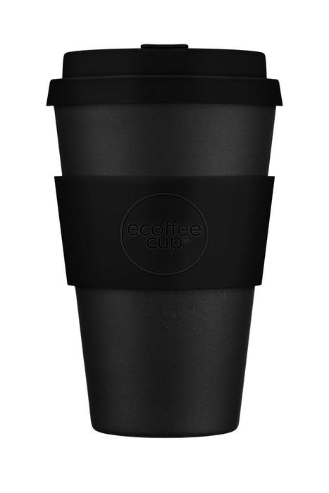 KI-generiertes Bild,Ecoffee Cup 400ml Kerr Napier Schwarz PLA Coffee to Go Becher Wiederverwendbar