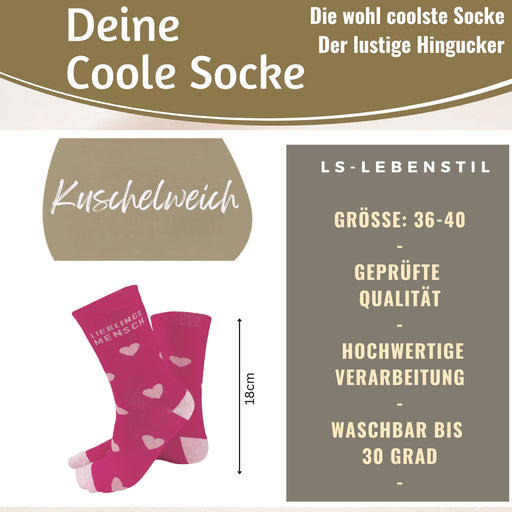KI-generiertes Bild,Coole lustige Socke Gr. 36-40 Spruch "Lieblingsmensch" Pink Damen Witzig Geschenk