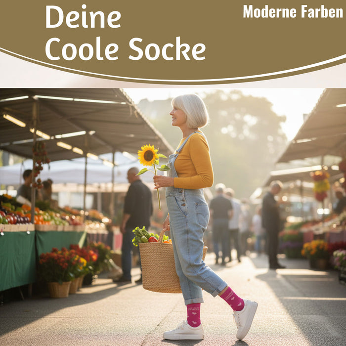 KI-generiertes Bild,Coole lustige Socke Gr. 36-40 Spruch "Lieblingsmensch" Pink Damen Witzig Geschenk