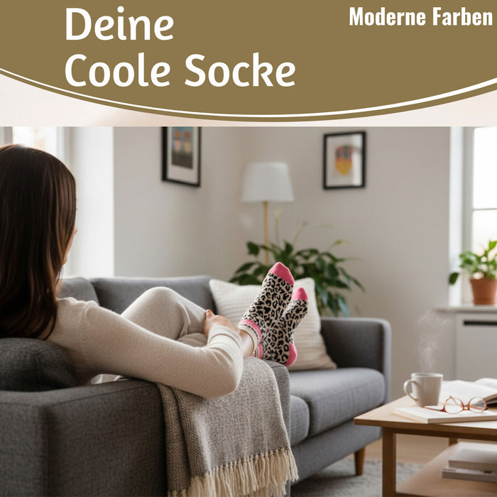 KI-generiertes Bild,Coole lustige Socke Gr. 36-40 Spruch "Du Wildes Ding" Leo Damen Witzig Geschenk