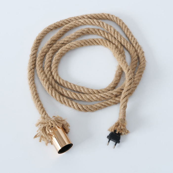 KI-generiertes Bild,Tischlampe Hänge-Lampe Tau Sisal 300cm Seil-Lampe Pendel-Leuchte