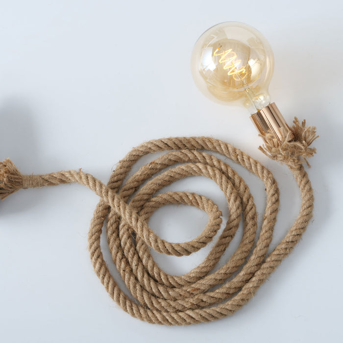 KI-generiertes Bild,Tischlampe Hänge-Lampe Tau Sisal 300cm Seil-Lampe Pendel-Leuchte