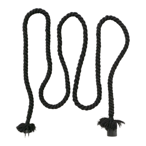 KI-generiertes Bild,Tischlampe Hängelampe Tau Sisal 300cm Schwarz Seil Lampe Pendelleuchte