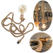 KI-generiertes Bild Tischlampe Hänge-Lampe Tau Sisal 300cm Seil-Lampe Pendel-Leuchte