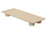 KI-generiertes Bild,Metall Deko Tablett 34x13cm Beige Rechteck Füße Kerzentablett Servierteller