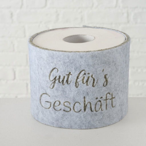 KI-generiertes Bild,Toilettenpapier Banderole Gut fürs Geschäft Filz Klohut Husse Klopapier Klorolle