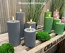 KI-generiertes Bild,Outdoor Real Flame 3D LED Stumpenkerze 15x10cm Rosa Echtwachs flackernde Kerze