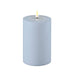 KI-generiertes Bild,Outdoor Real Flame 3D LED Stumpenkerze 15x10cm Blau Echtwachs flackernde Kerze