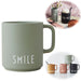 KI-generiertes Bild AJ Porzellan Kaffeebecher Smile Grün Design Letters Henkel Kaffeetasse Deko Becher