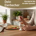 KI-generiertes Bild,Eierbecher Echt-Gold Spruch "Ei Pott" Gute Laune Eierhalter