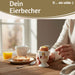 KI-generiertes Bild,Eierbecher Echt-Gold Spruch "Ei Pott" Gute Laune Eierhalter