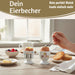 KI-generiertes Bild,Eierbecher Echt-Gold Spruch "Ei Pott" Gute Laune Eierhalter