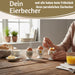 KI-generiertes Bild,Eierbecher Echt-Gold Spruch "Ei Pott" Gute Laune Eierhalter