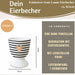 KI-generiertes Bild,Eierbecher Echt-Gold Motiv "Herz Gold" Schwarz Weiß Gute Laune Eierhalter