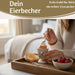 KI-generiertes Bild,Eierbecher Echt-Gold Motiv "Herz Gold" Schwarz Weiß Gute Laune Eierhalter