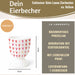 KI-generiertes Bild,Eierbecher Echt-Gold Motiv "Herzen / Liebe" Gute Laune Eierhalter