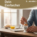KI-generiertes Bild,Eierbecher Echt-Gold Spruch "Traummann" Gute Laune Eierhalter