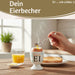 KI-generiertes Bild,Eierbecher Echt-Gold Spruch "Weich Ei" Gute Laune Eierhalter