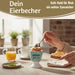 KI-generiertes Bild,Eierbecher Echt-Gold Spruch "Guten Appetit" Gute Laune Eierhalter