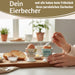 KI-generiertes Bild,Eierbecher Echt-Gold Spruch "Guten Appetit" Gute Laune Eierhalter
