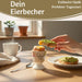 KI-generiertes Bild,Eierbecher Echt-Gold Spruch "schön das es Dich gibt" Gute Laune Eierhalter