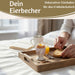 KI-generiertes Bild,Eierbecher Echt-Gold Motiv "Herz mit Strauß" Gute Laune Eierhalter