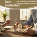 KI-generiertes Bild,Eierbecher Echt-Gold Motiv "Herz mit Strauß" Gute Laune Eierhalter