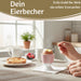 KI-generiertes Bild,Eierbecher Echt-Gold Spruch "HEUTE WIRD GUT" Gute Laune Eierhalter