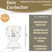 KI-generiertes Bild,Eierbecher Echt-Gold Spruch "EI FEEL GOOD" Gute Laune Eierhalter