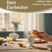 KI-generiertes Bild,Eierbecher Echt-Gold Spruch "EI FEEL GOOD" Gute Laune Eierhalter