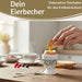 KI-generiertes Bild,Eierbecher Echt-Gold Spruch "GUTEN MORGEN" Leo Muster Gute Laune Eierhalter