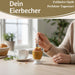 KI-generiertes Bild,Eierbecher Echt-Gold Spruch "Zeit für Dinge glücklich" Gute Laune Eierhalter