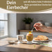 KI-generiertes Bild,Eierbecher Echt-Gold Spruch "Zeit für Dinge glücklich" Gute Laune Eierhalter