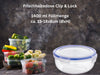 KI-generiertes Bild,Frischhaltedose Clip & Lock 1400ml Rund mit Deckel Lebensmittel Mikrowelle Gefrierbox