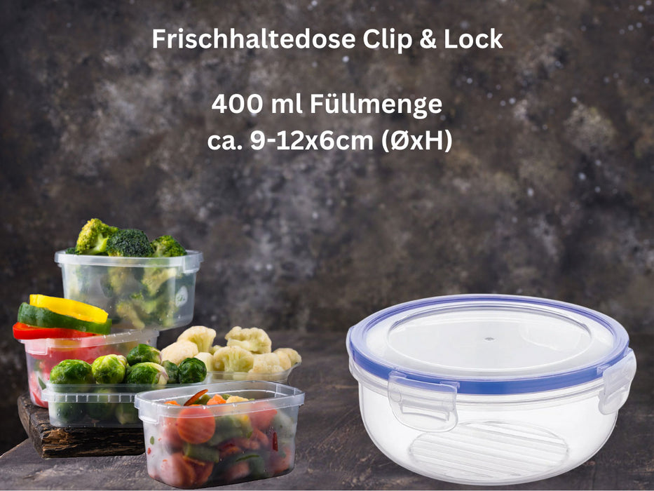 KI-generiertes Bild,Frischhaltedose Clip & Lock 400ml Rund mit Deckel Lebensmittel Mikrowelle Gefrierbox