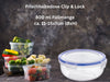 KI-generiertes Bild,Frischhaltedose Clip & Lock 800ml Rund mit Deckel Lebensmittel Mikrowelle Gefrierbox