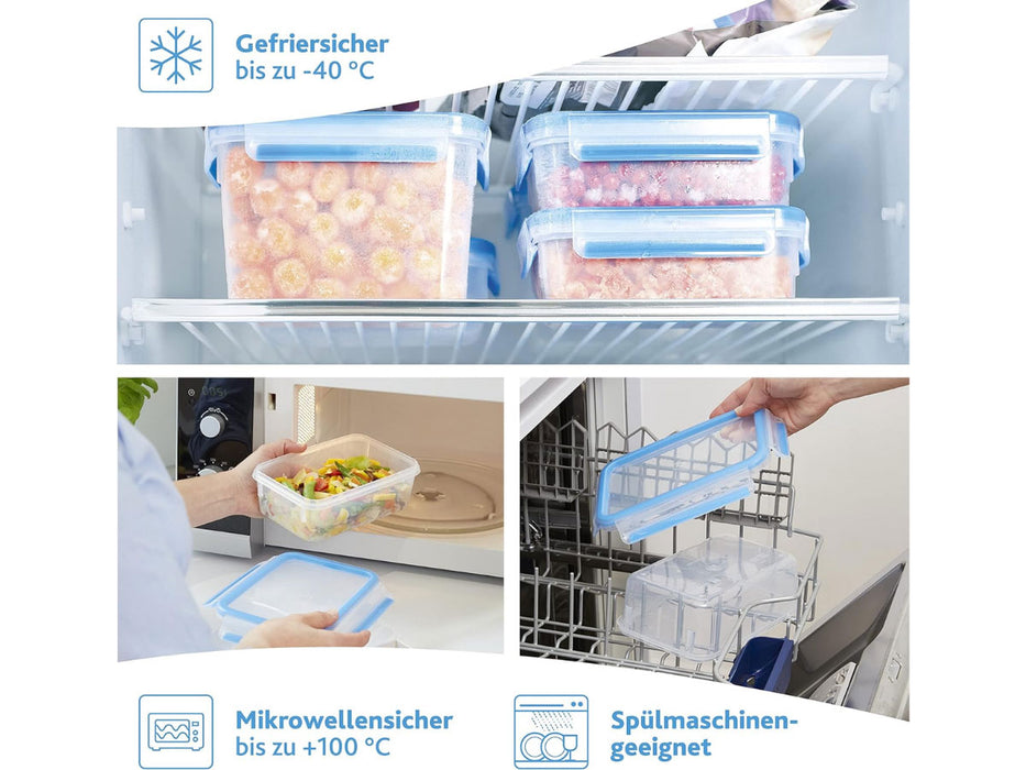 KI-generiertes Bild,Frischhaltedose Clip & Lock 800ml mit Deckel Lebensmittel Mikrowelle Gefrierbox