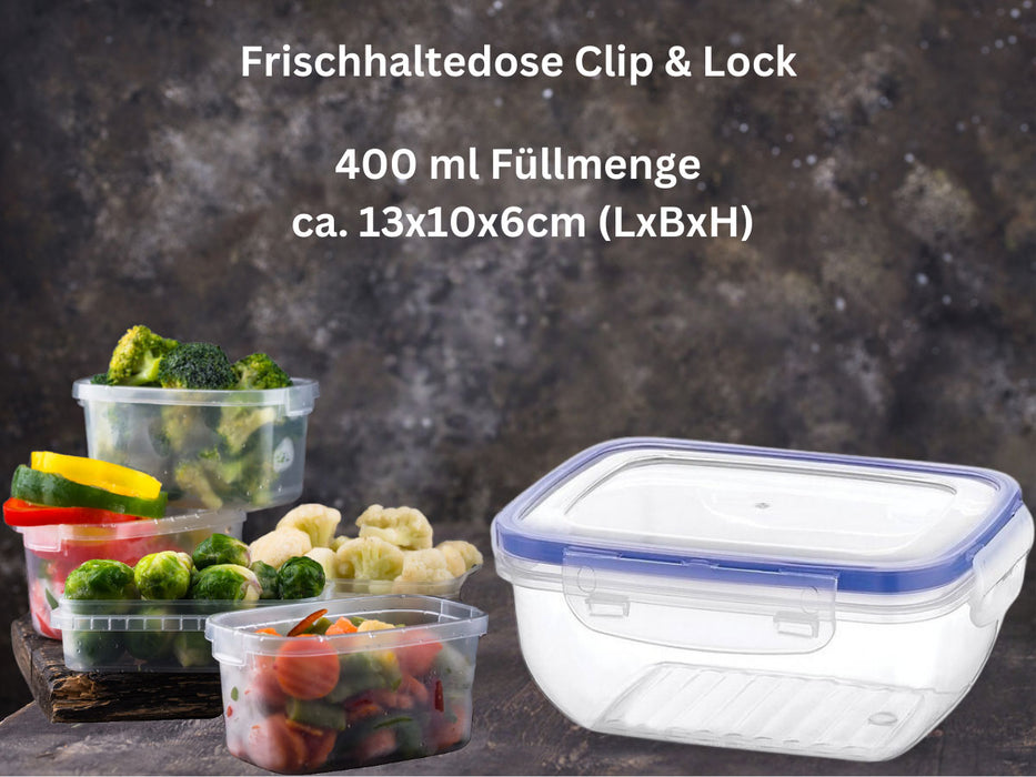 KI-generiertes Bild,Frischhaltedose Clip & Lock 400ml mit Deckel Lebensmittel Mikrowelle Gefrierbox