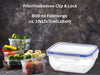 KI-generiertes Bild,Frischhaltedose Clip & Lock 800ml mit Deckel Lebensmittel Mikrowelle Gefrierbox