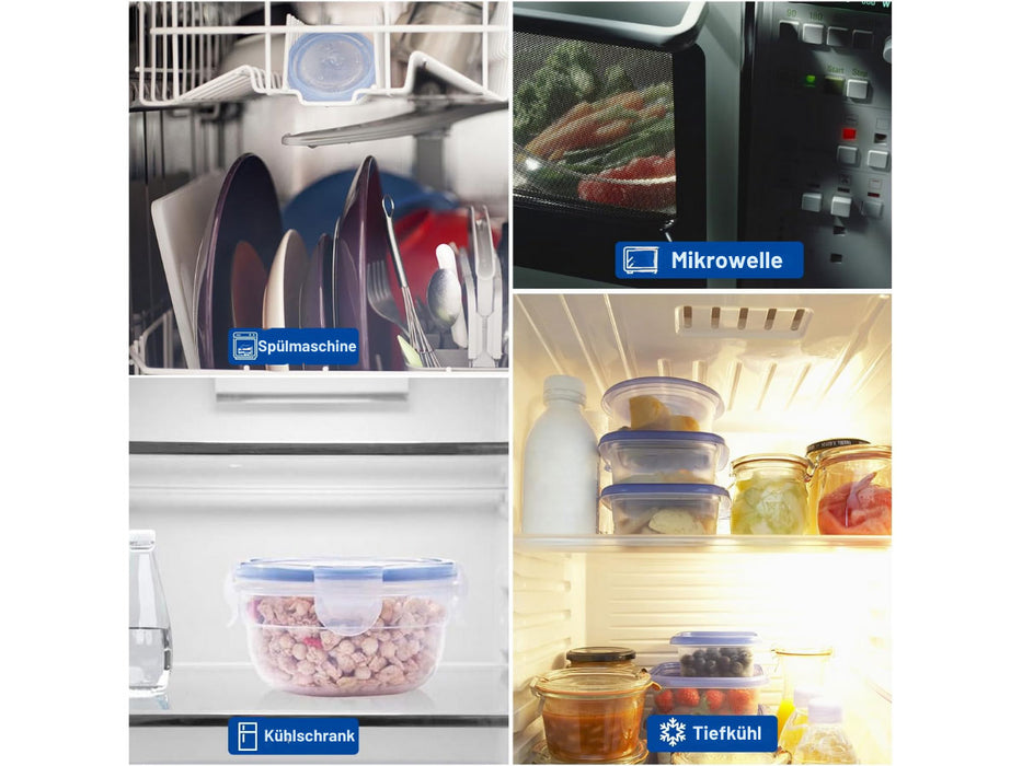 KI-generiertes Bild,Frischhaltedose Clip & Lock 400ml Rund mit Deckel Lebensmittel Mikrowelle Gefrierbox