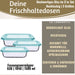 KI-generiertes Bild,Glas Frischhaltedose Cook & Lock 3´er Set mit Deckel Lebensmittel Mikrowelle Gefrierbox