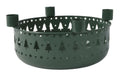KI-generiertes Bild,Kerzenschale Metall 23cm Rund Grün Dunkel Stabkerzen Kerzenständer Kerzenleiste