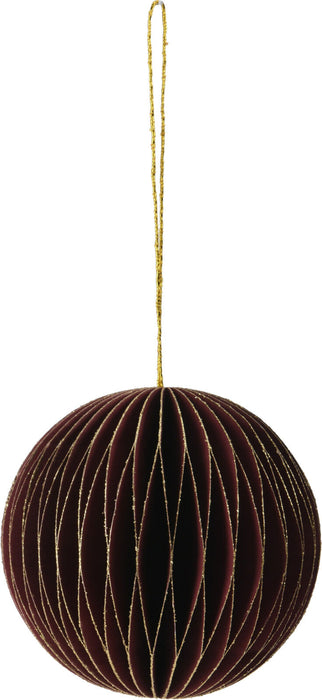 KI-generiertes Bild,2x Wabenball Alt-Rosa Bordeaux 6cm Papierkugel Honeycomb Deko Party Weihnachten