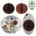 KI-generiertes Bild 2x Wabenball Alt-Rosa Bordeaux 6cm Papierkugel Honeycomb Deko Party Weihnachten
