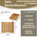 KI-generiertes Bild,Holz Schubladeneinsatz Besteckkasten 28-45cm ausziehbar Besteckbox Organizer