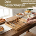 KI-generiertes Bild,Holz Schubladeneinsatz Besteckkasten 28-45cm ausziehbar Besteckbox Organizer
