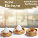 KI-generiertes Bild,Holz Eierbecher 4´er Set Bambus Eierhalter Eihalter Dipschale
