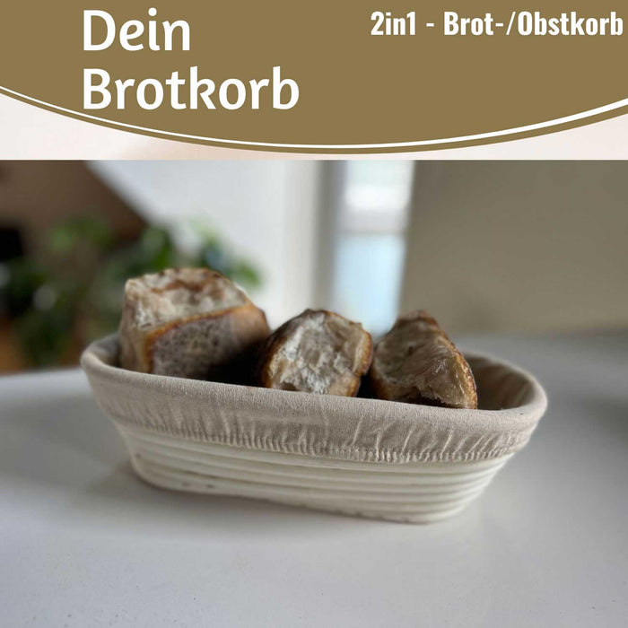 KI-generiertes Bild,Gärkörbchen Gärkorb Oval 28x15x8cm Peddigrohr Brotform Leineneinsatz Brotkorb